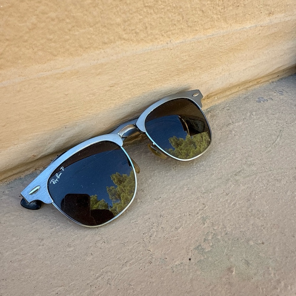 Ray-Ban Silver and Black Sunglasses